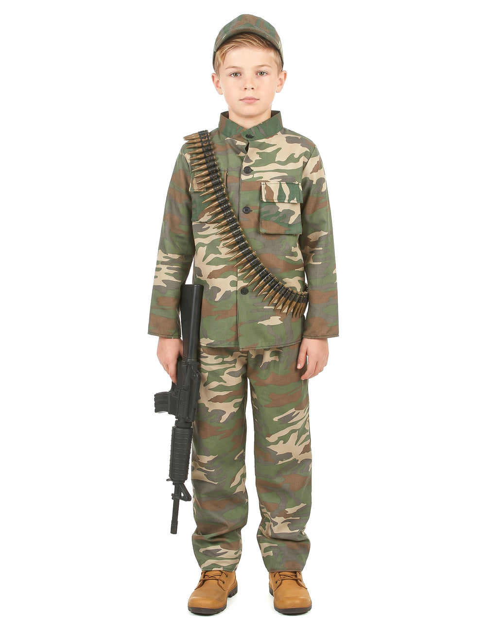 Vue d'ensemble du déguisement de soldat pour garçon