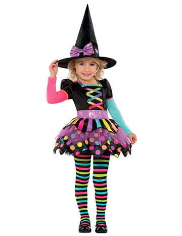 Halloween dievča farebné maskovanie čarodejnice