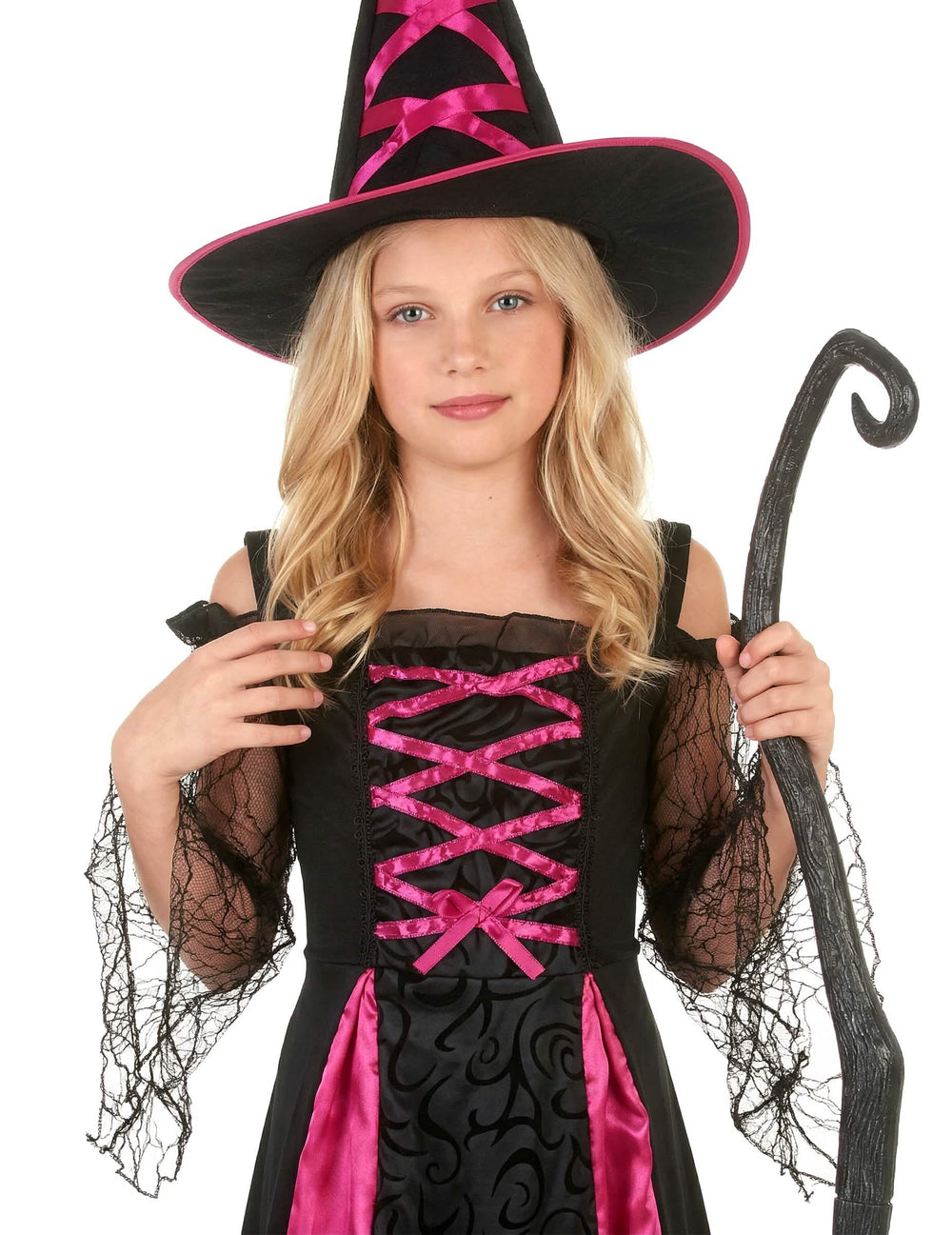 Detail na živôtik a klobúk zúbkovaného kostýmu čarodejnice halloween