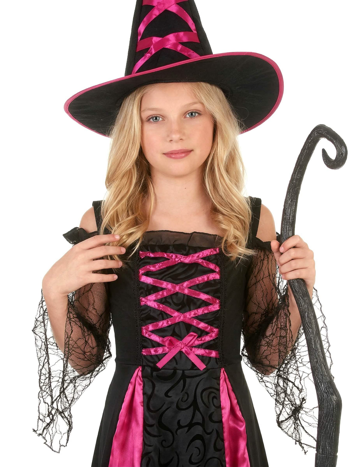 Detail na živôtik a klobúk zúbkovaného kostýmu čarodejnice halloween