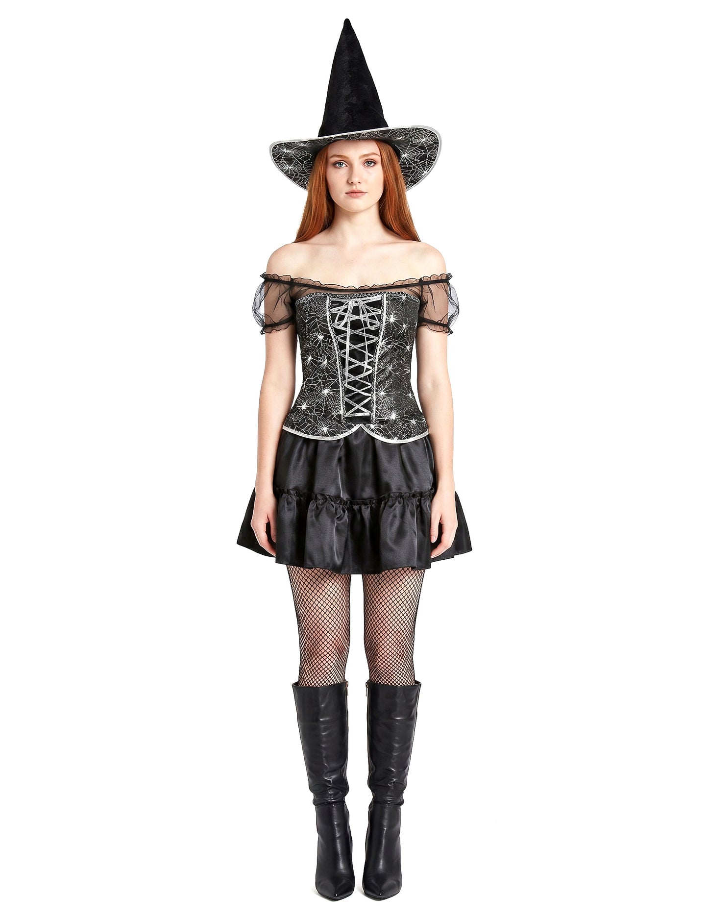 Sexy čarodejnica maskovanie s Halloweenským ženským živôtikom
