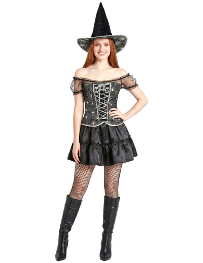 Sexy čarodejnica maskovanie s Halloweenským ženským živôtikom