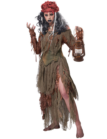 Luxusný kostým voodoo čarodejnice z močiaru pre ženy 