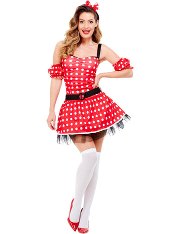 Dámsky kostým červenej červenej myši