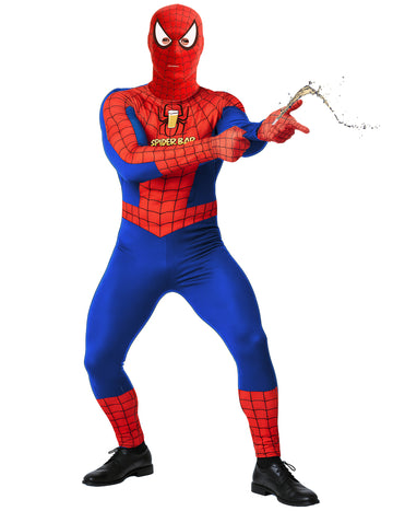 Kostým Spiderbara pre dospelých s odpaľovačom tekutín