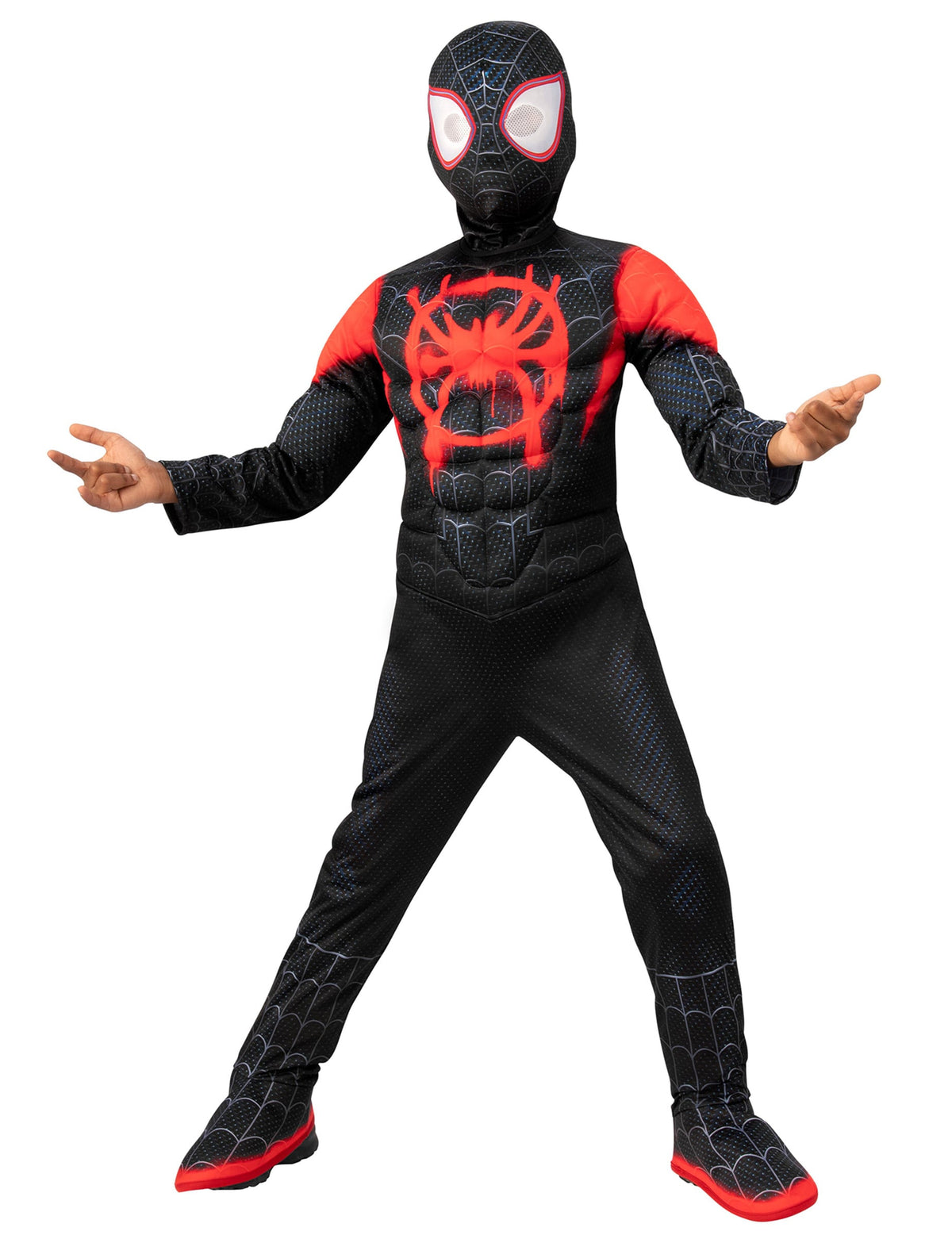 Déguisement Spiderman Miles Morales luxe pour enfant noir et rouge
