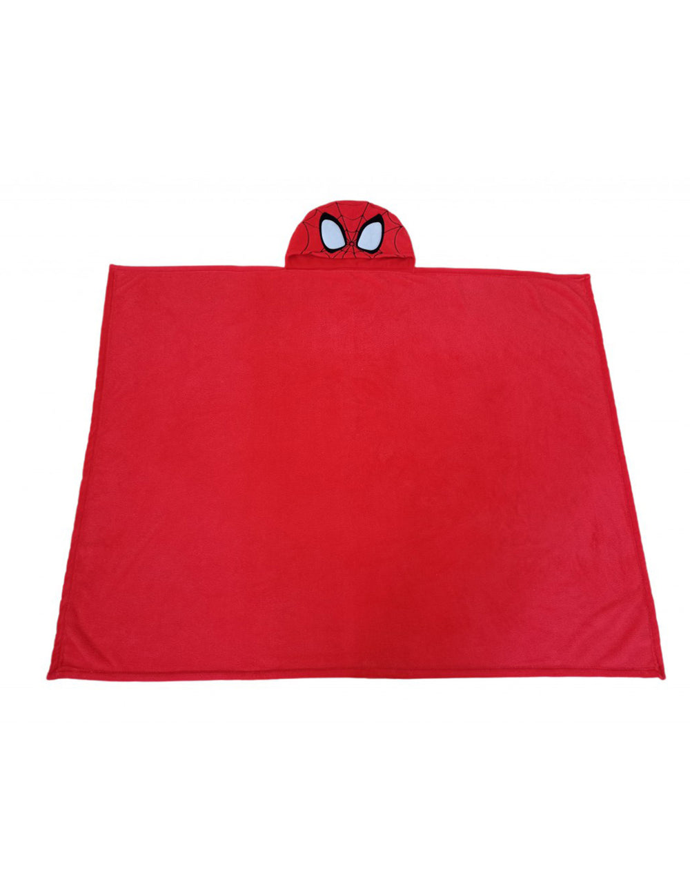 Vue à plat du déguisement plaid polaire à capuche Spidey et ses Amis