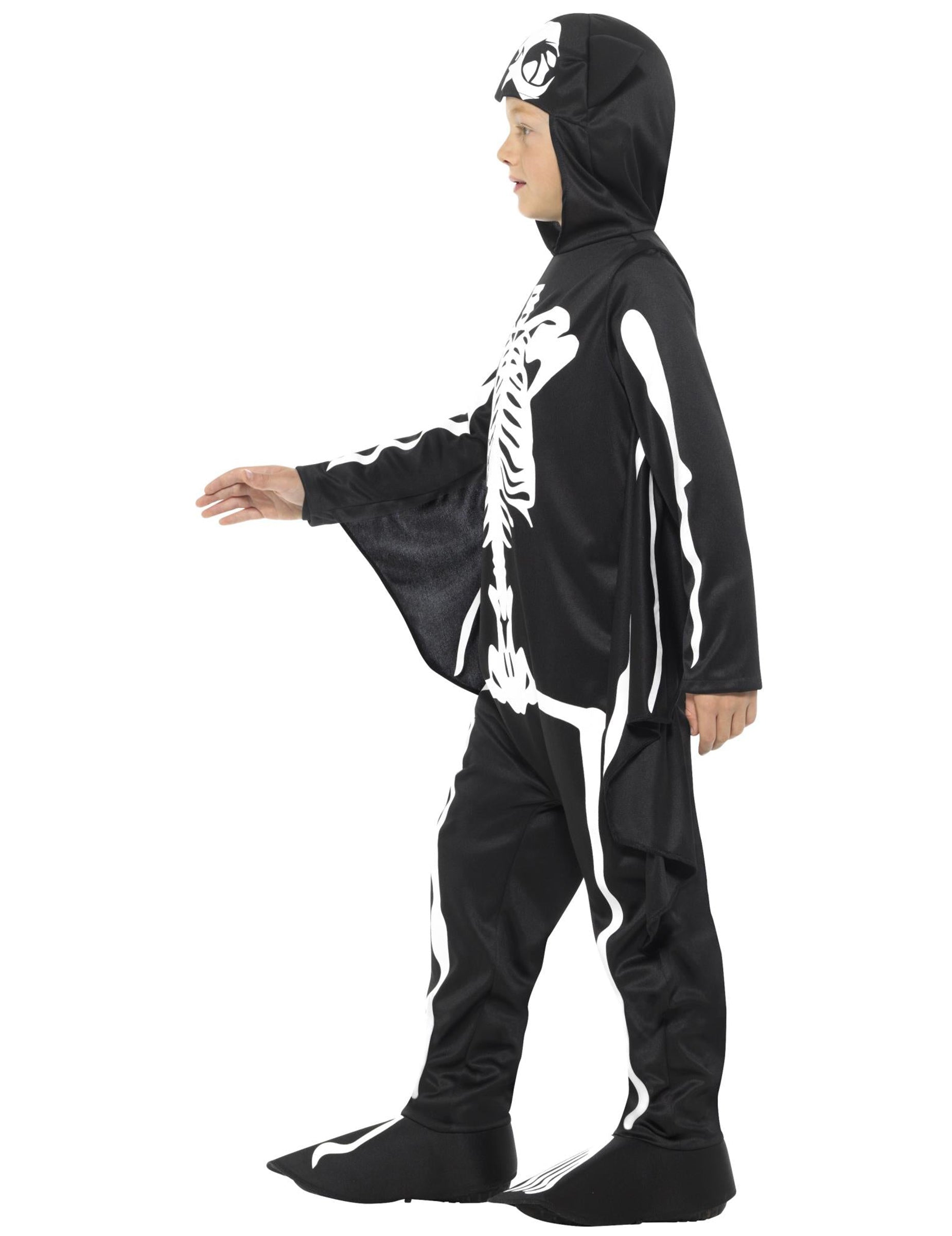 Vue de profil du déguisement de squelette chauve-souris