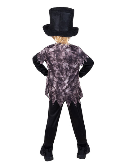 Vue de dos du déguisement squelette de la nuit