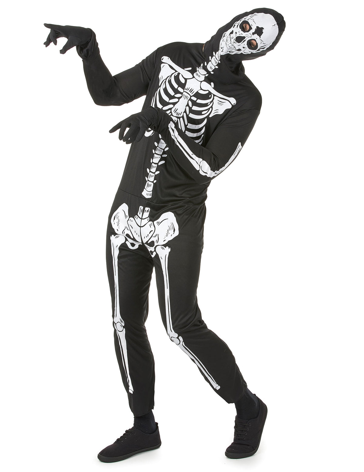 Vue d'ensemble du déguisement de squelette Halloween