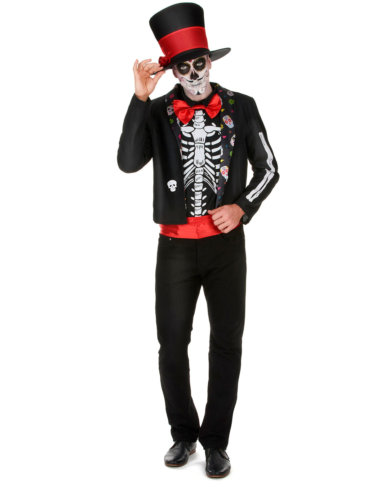 Skeleton Masguise Dia de los Muertos mužov mužov mužov