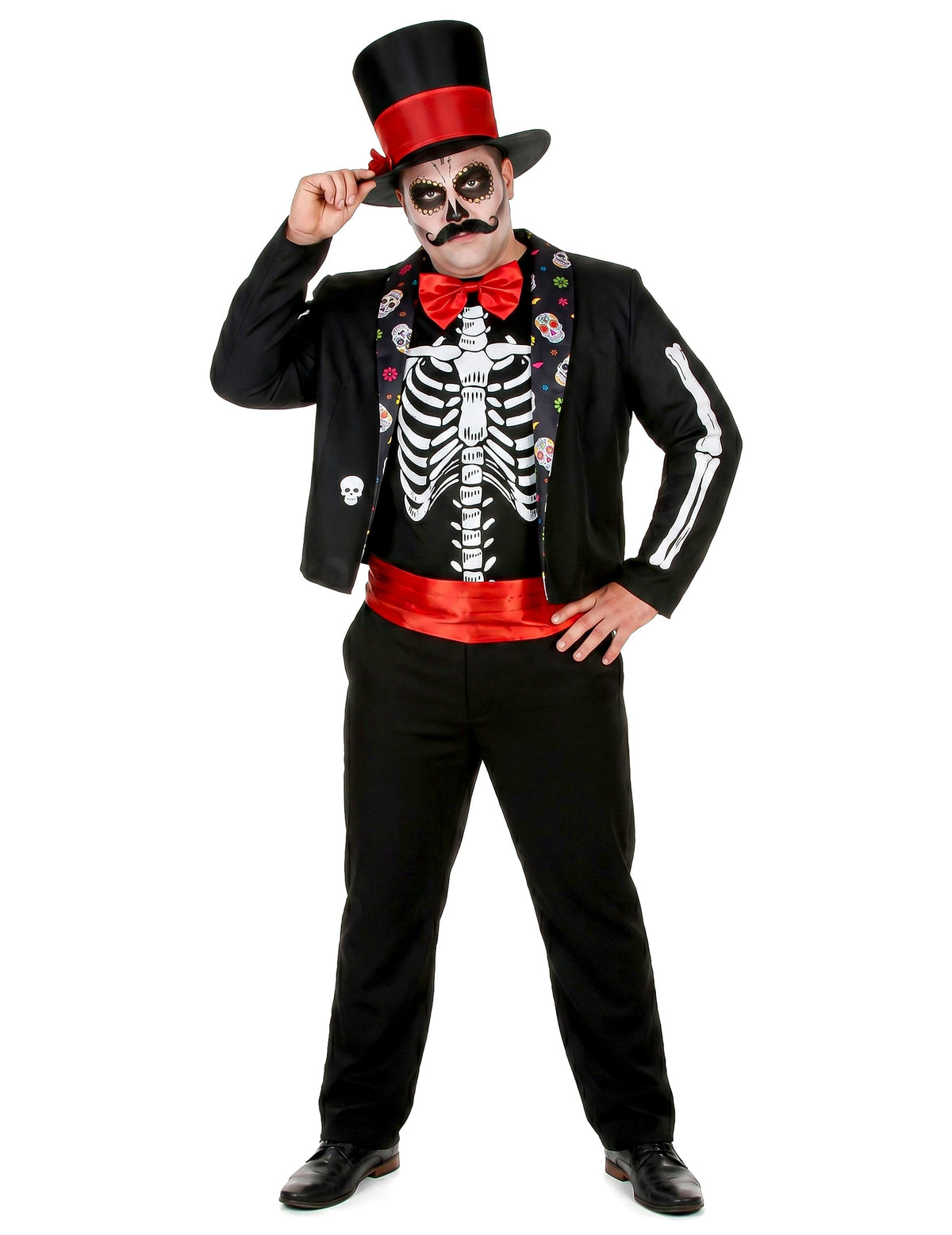 Skeleton Masguise Dia de los Muertos mužov mužov mužov