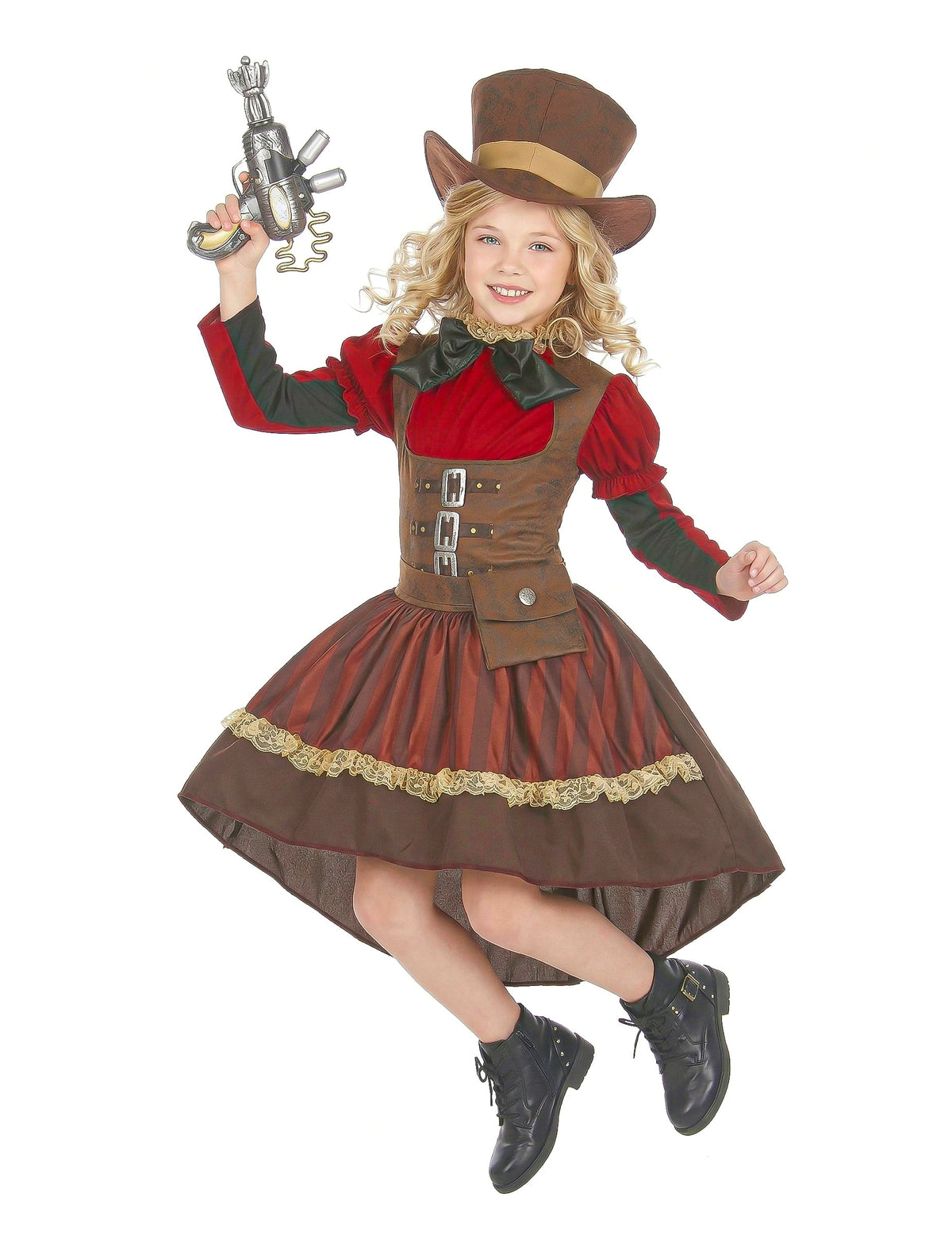 Pistolet factice du déguisement steampunk luxe pour fille
