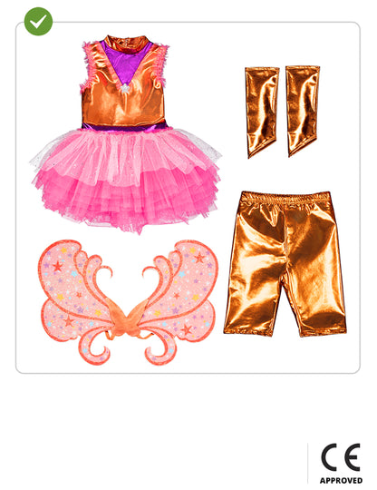 Détails des différents éléments du déguisement Stella Winx™ pour fille