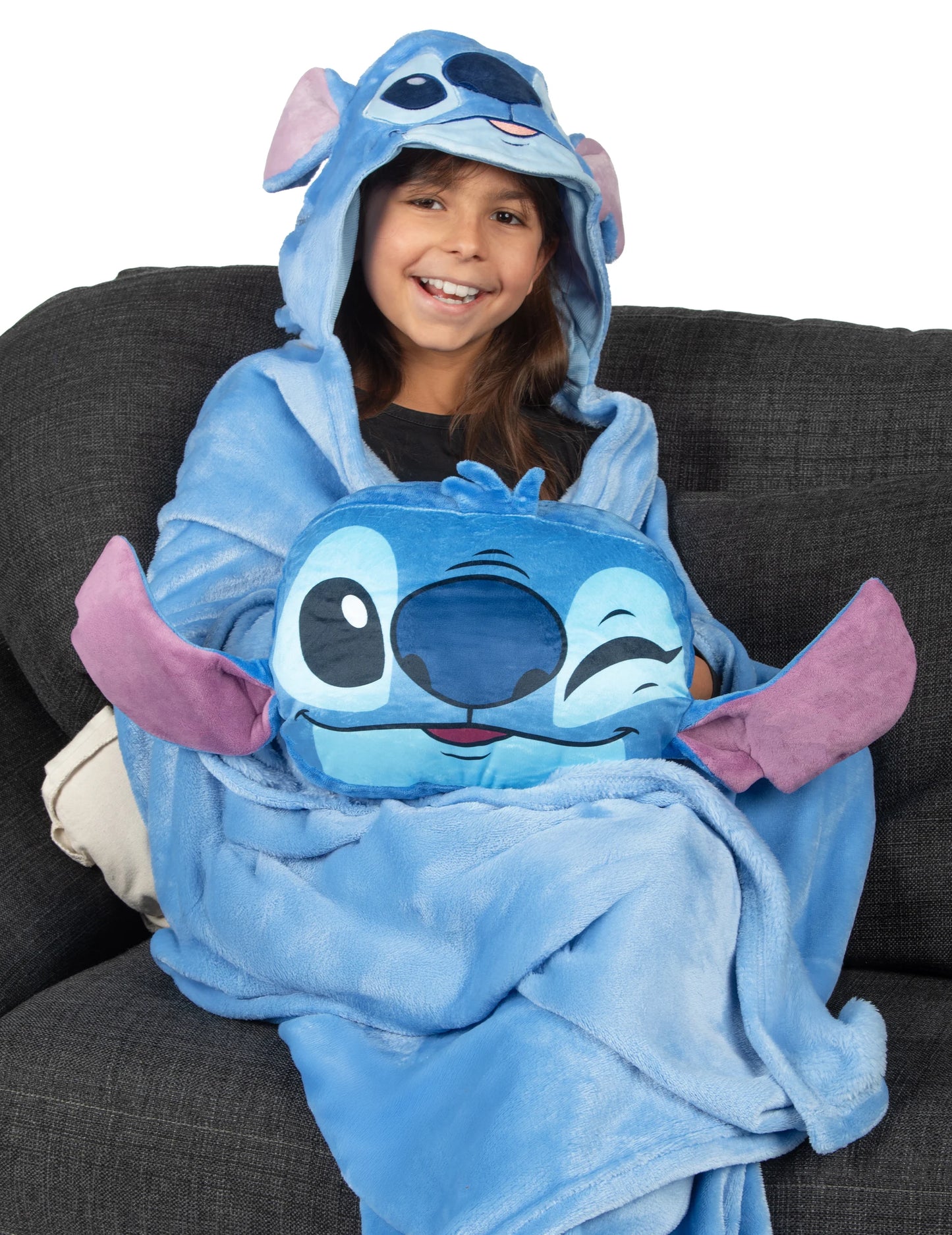 Detská flísová deka s kapucňou pre kostým Stitcha Lilo & Stitch™