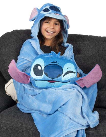 Detská flísová deka s kapucňou pre kostým Stitcha Lilo & Stitch™
