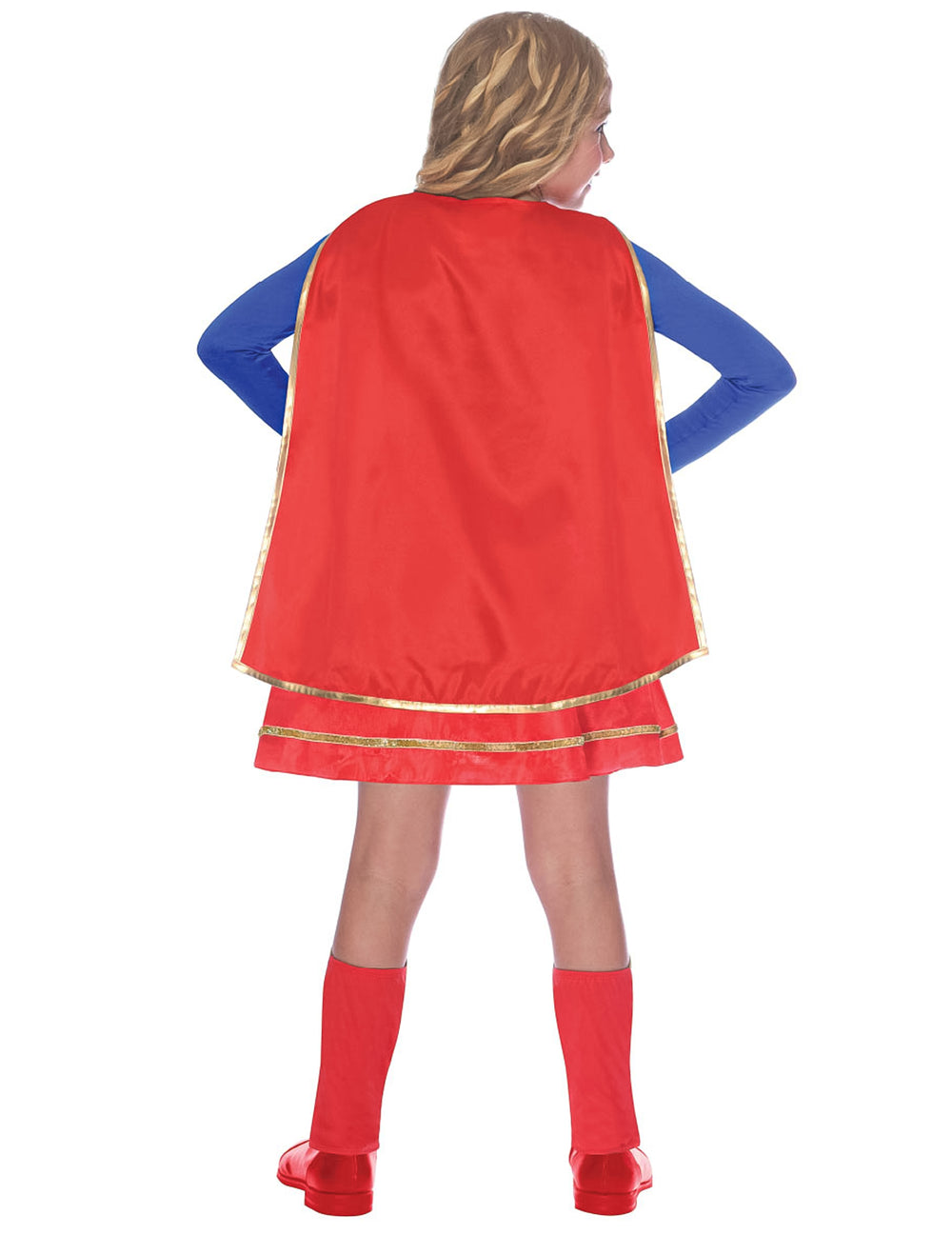 Vue de dos du déguisement Supergirl classique pour fille