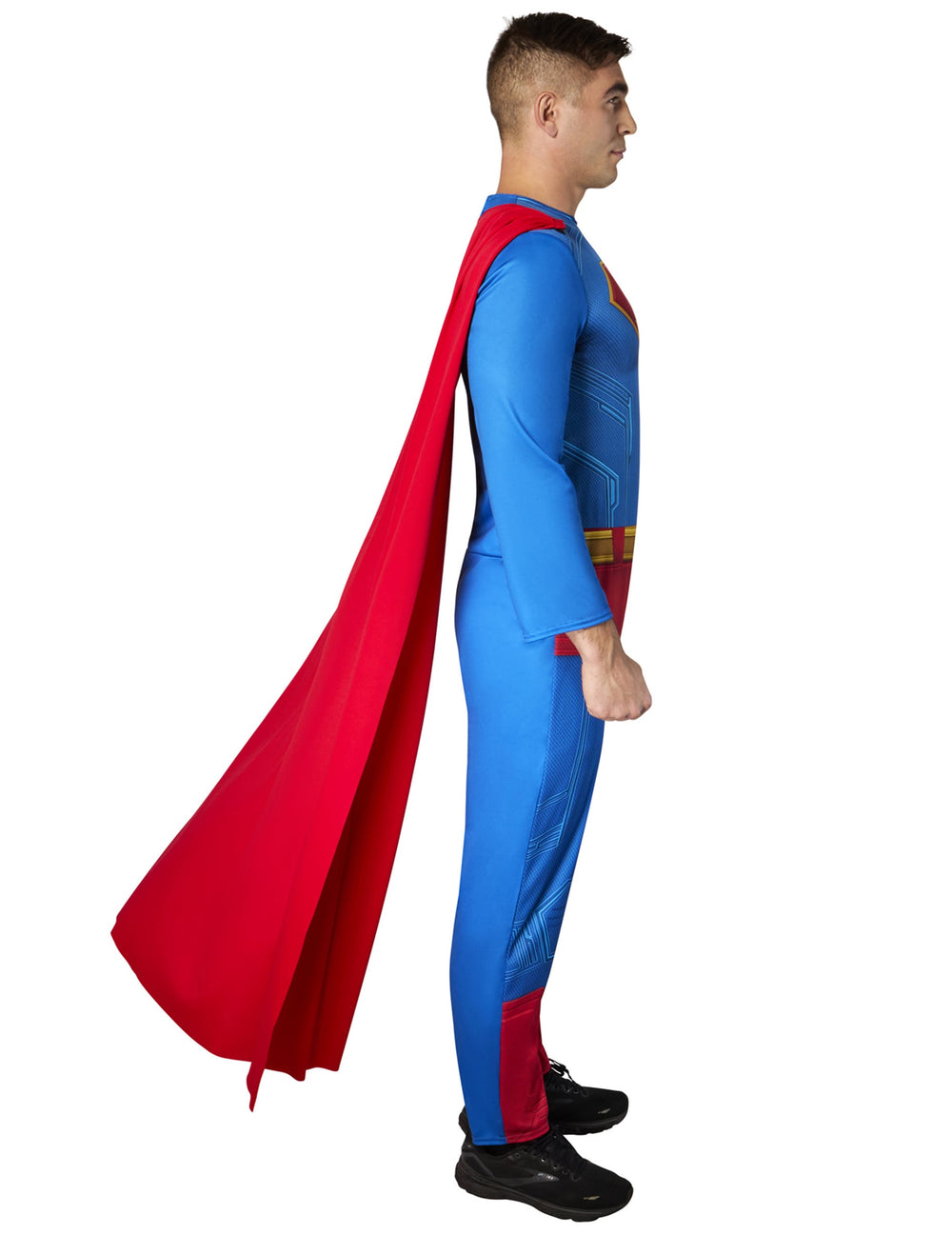 Vue de profil du déguisement de Superman pour homme