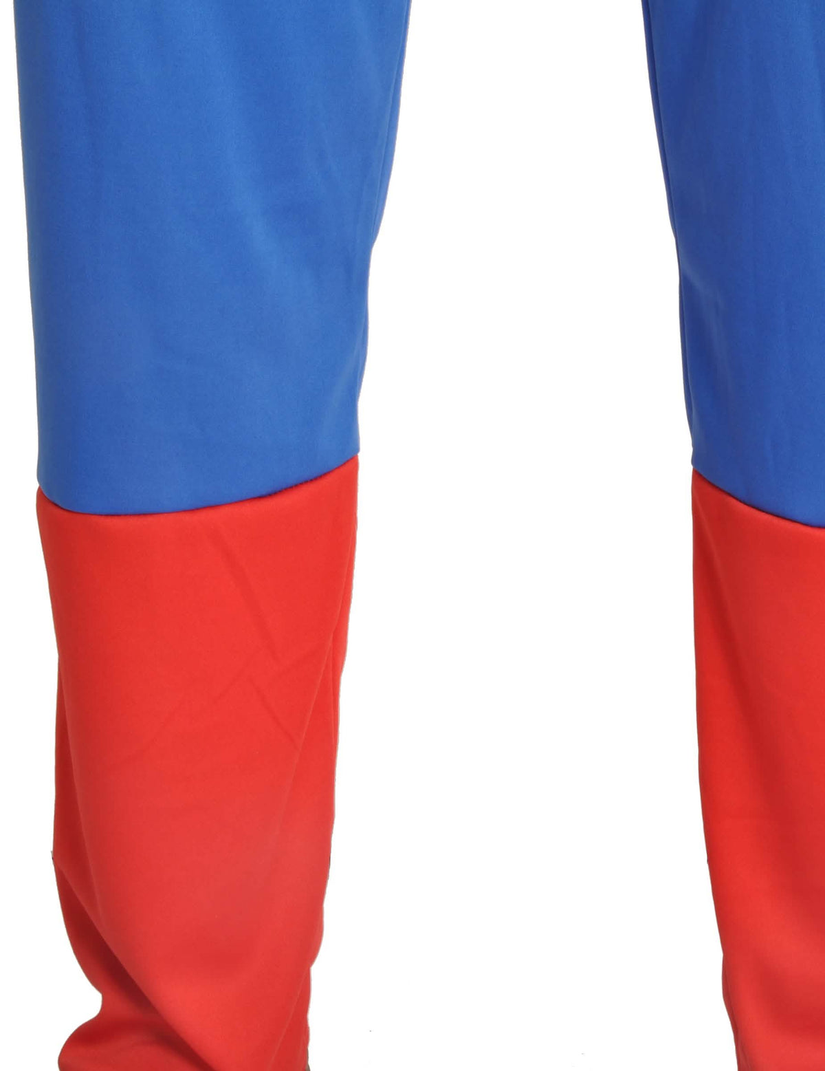Detail spodnej časti nôh a návlekov na topánky kostýmu Superman DC Comics™