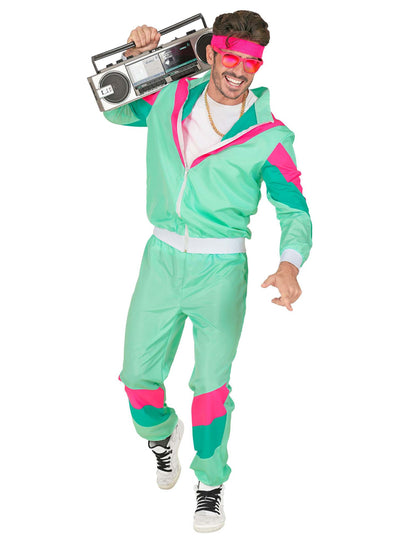 Teplákový kostým z 80. rokov, pre dospelých vo veľkých veľkostiach