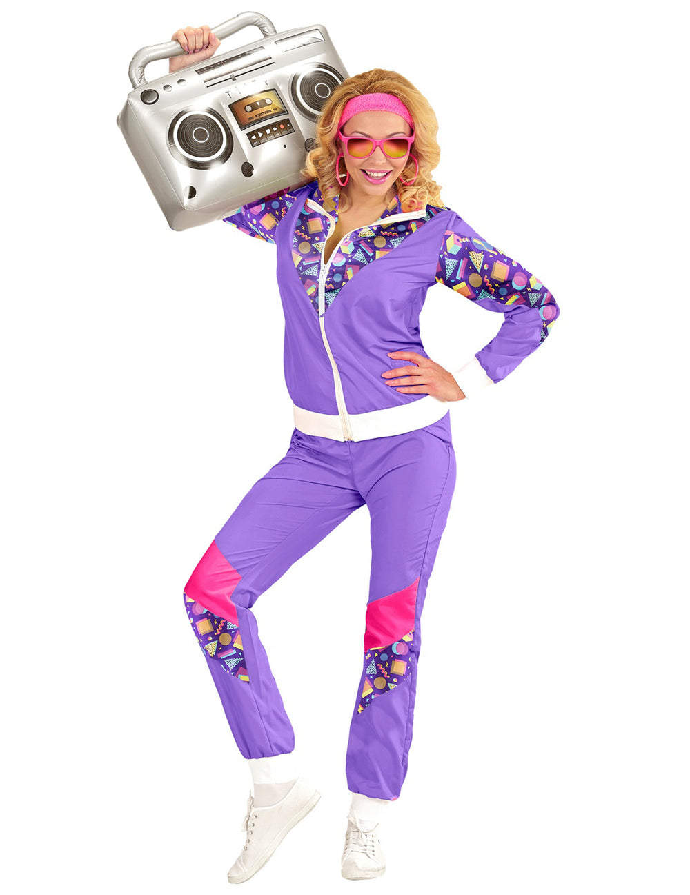 Radio gonflable tenue avec le déguisement survêtement années 80
