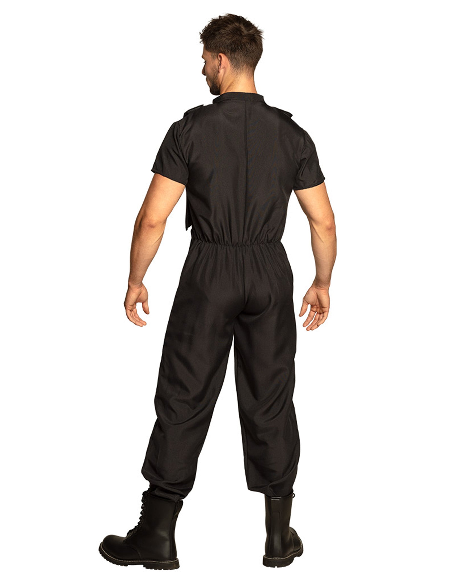 Vue de dos du déguisement de SWAT pour homme