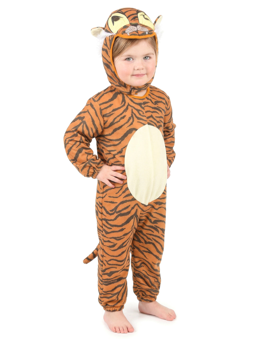 Déguisement tigre avec queue pour enfant orange et noir