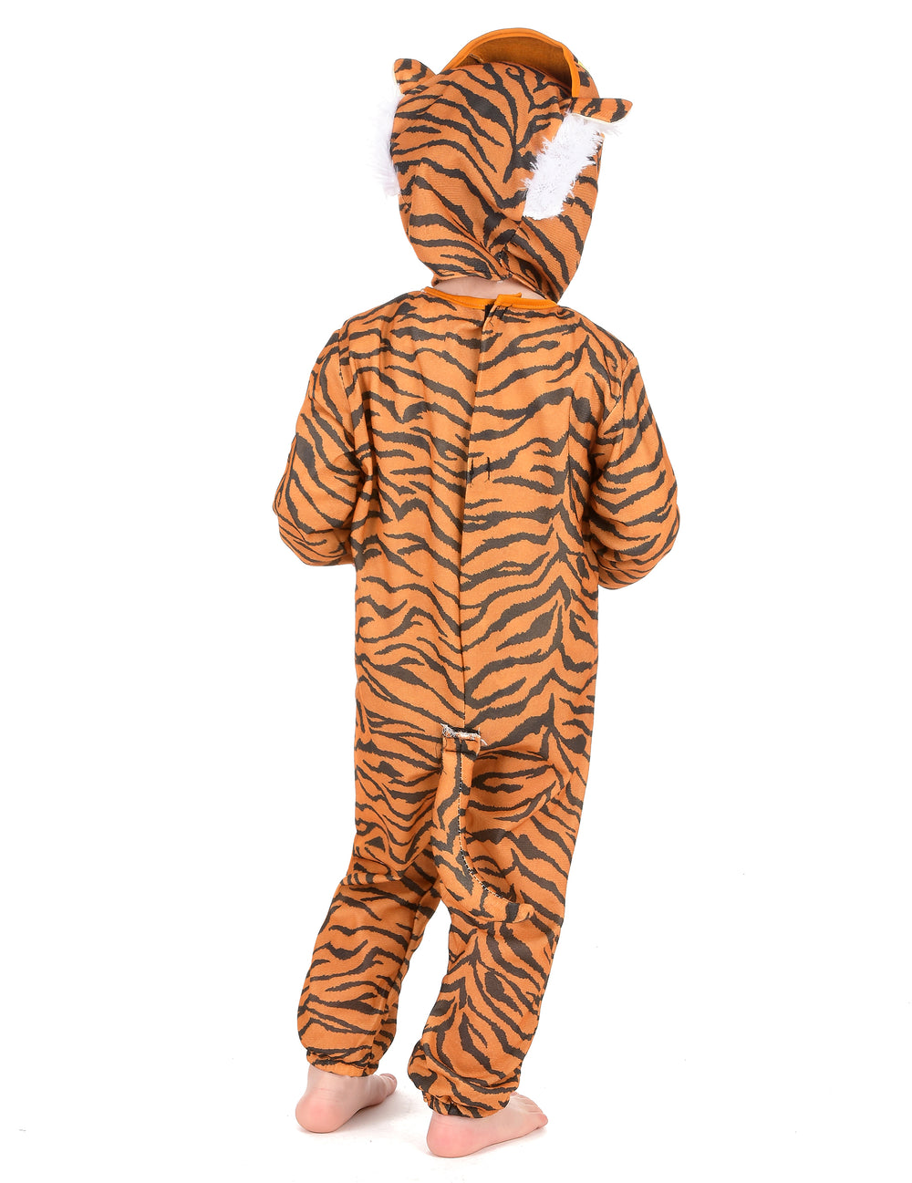 Vue de dos du déguisement tigre avec queue pour enfant