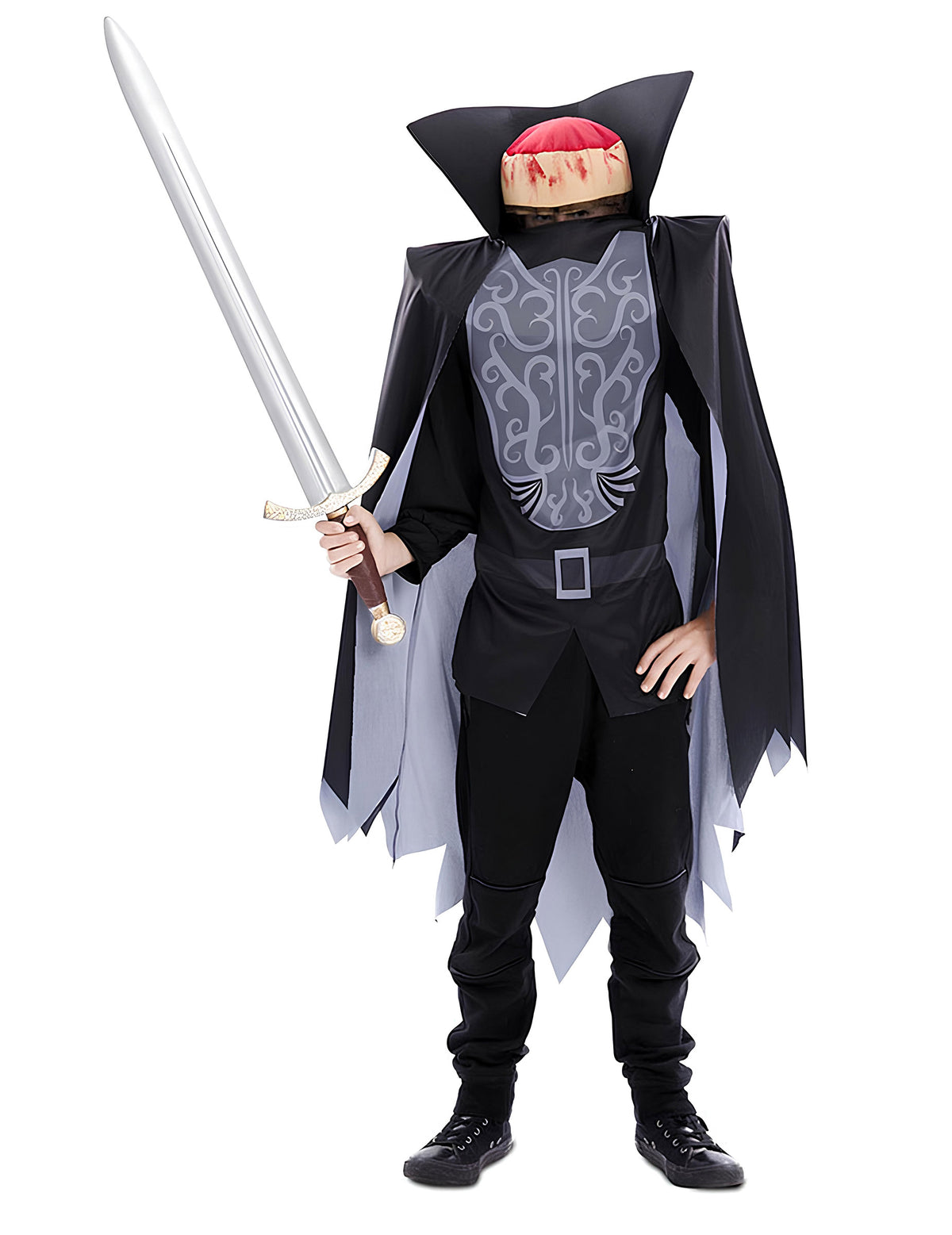 Épée argentée du déguisement de vampire décapité pour enfant