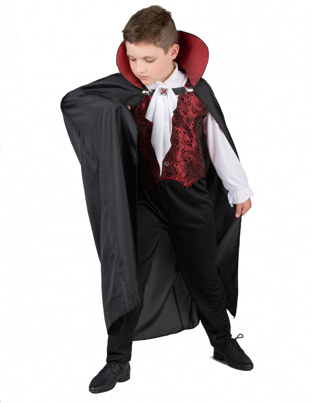 Vue de profil du déguisement vampire élégant pour garçon