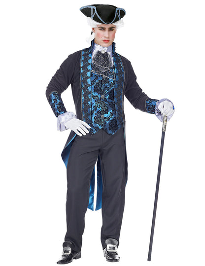 Kostým viktoriánsky viktoriánsky modrý muž