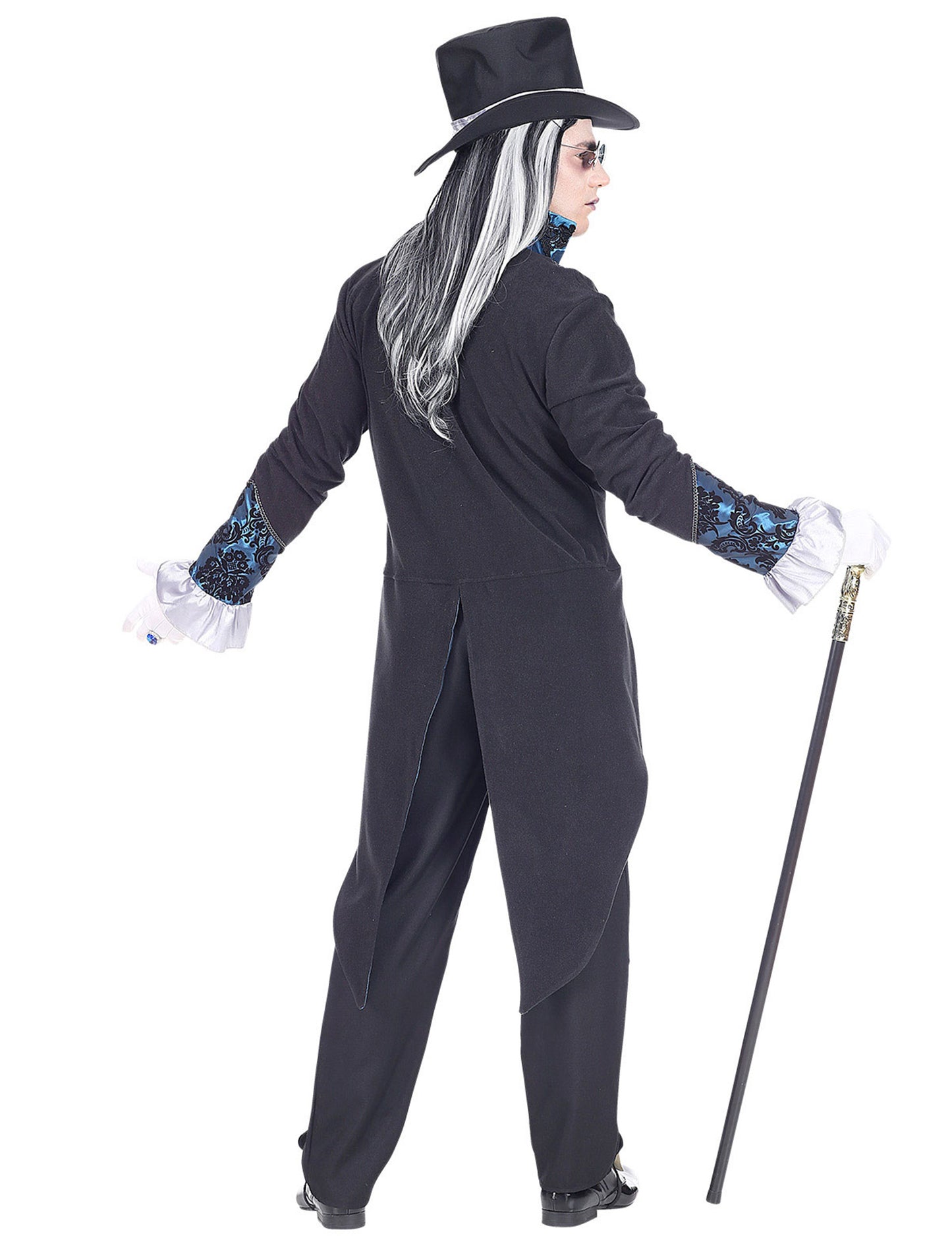 Kostým viktoriánsky viktoriánsky modrý muž