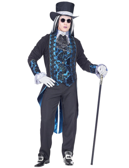 Kostým viktoriánsky viktoriánsky modrý muž