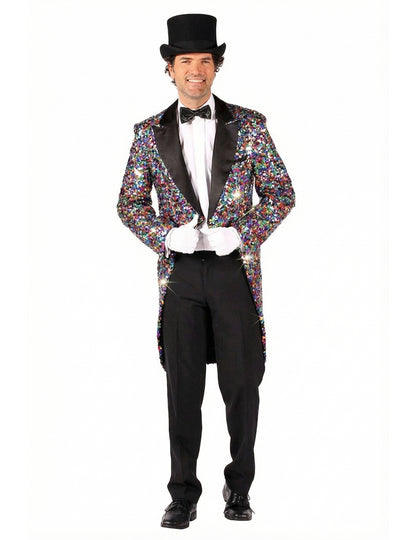 Pánsky karnevalový kostým s viacfarebnými flitrami