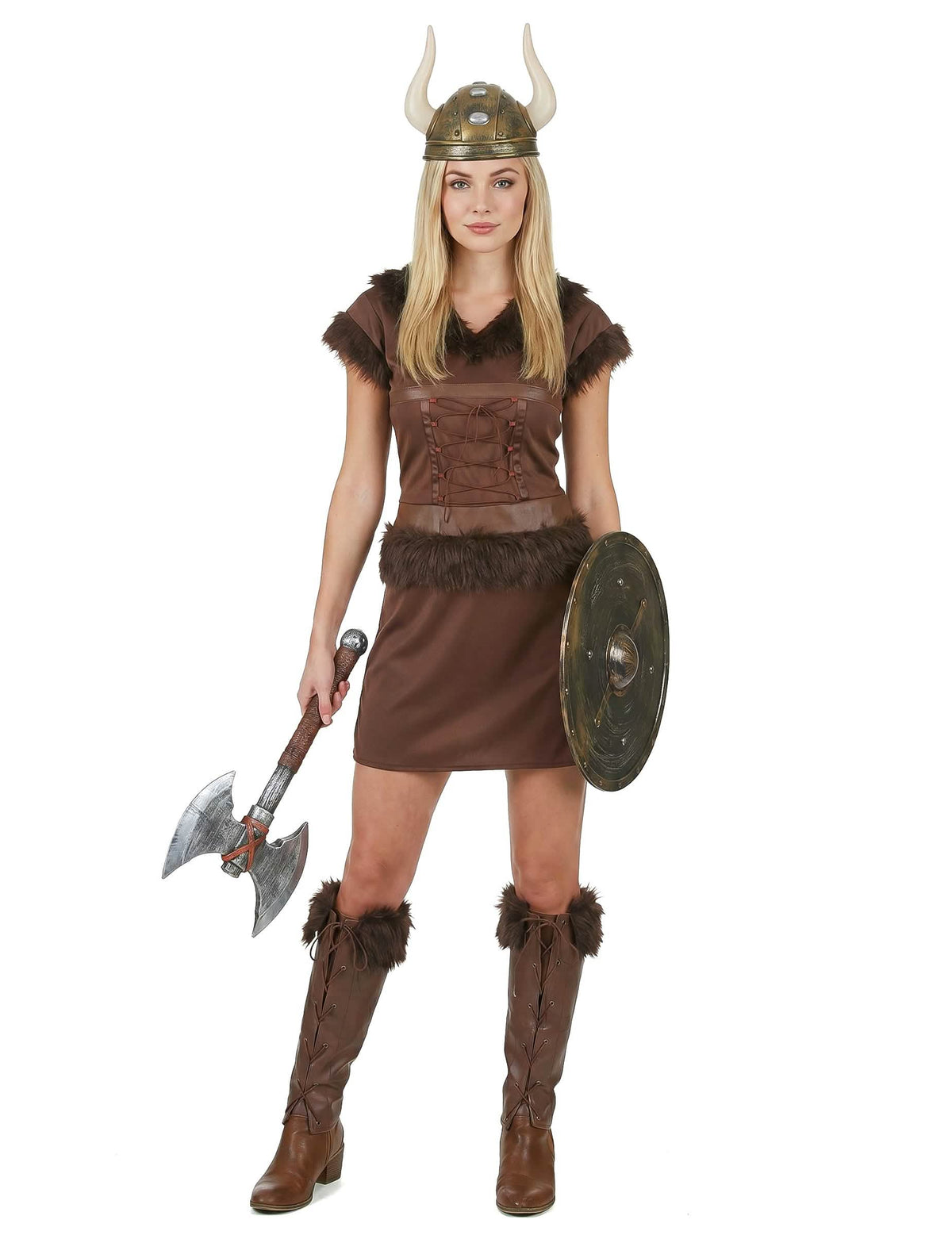 Viking kostým sexy hnedá žena