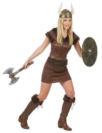 Viking kostým sexy hnedá žena