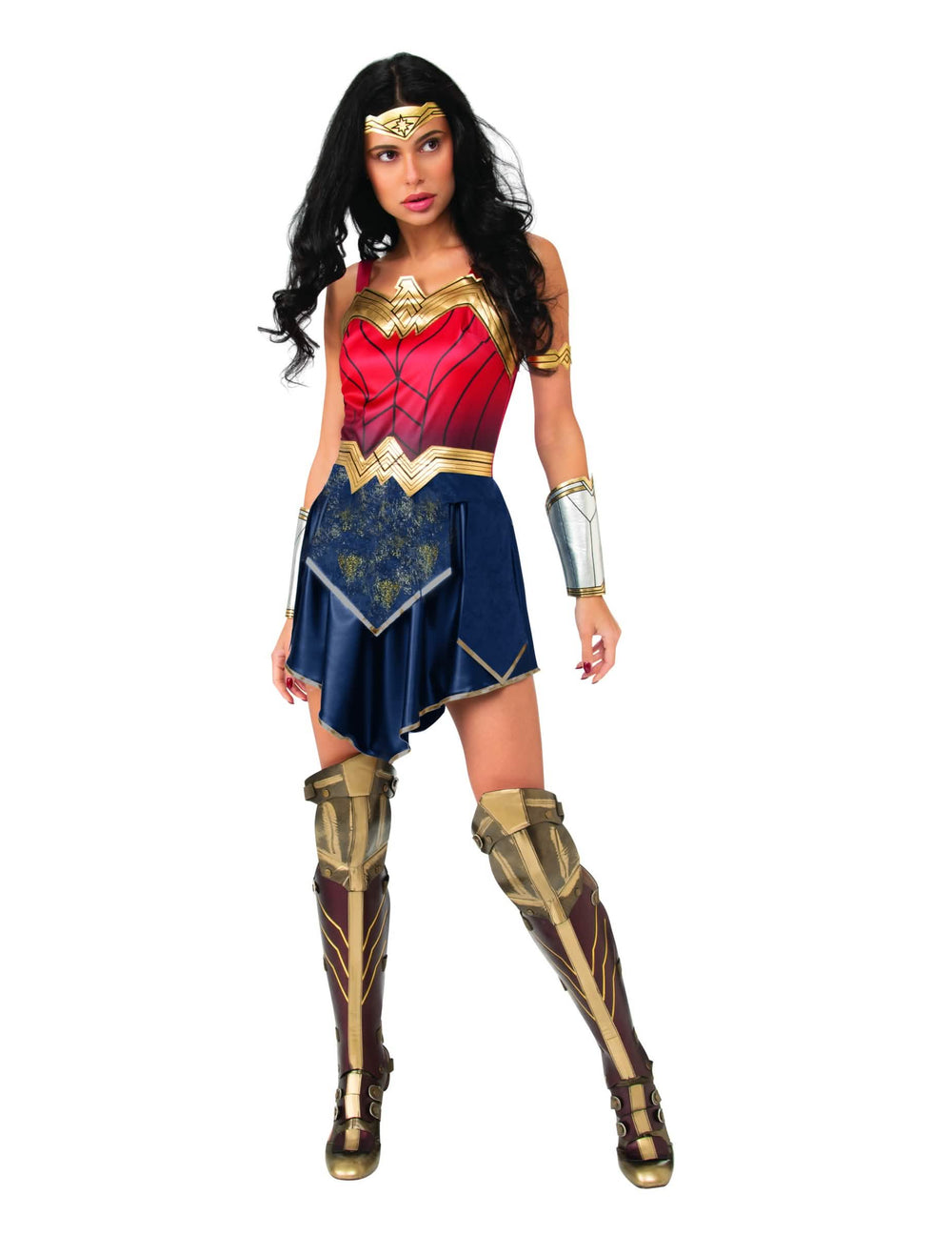 Kostým Wonder Woman 1984 luxus pre ženu červená modrá a zlatá