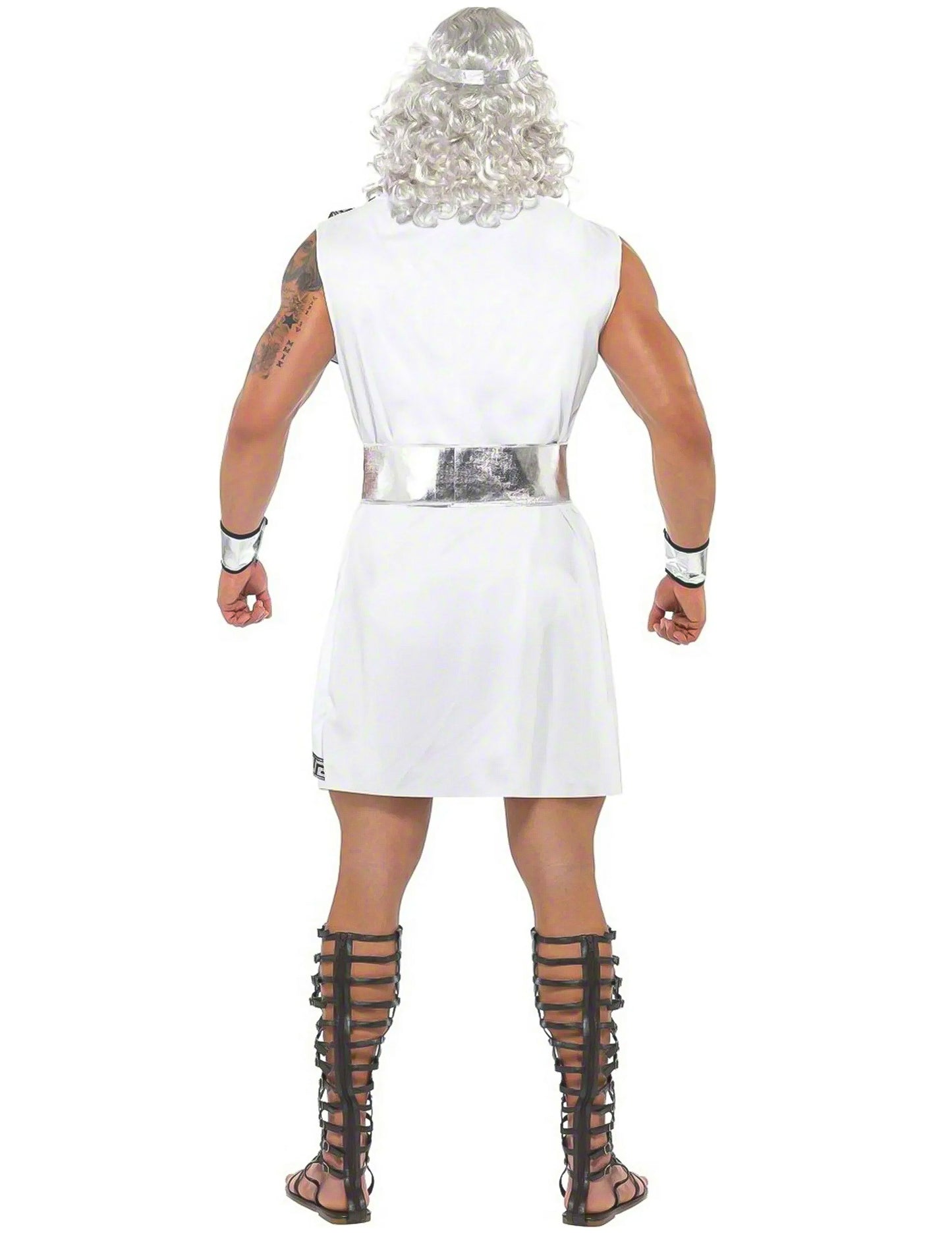 Vue de dos du déguisement de Zeus pour homme