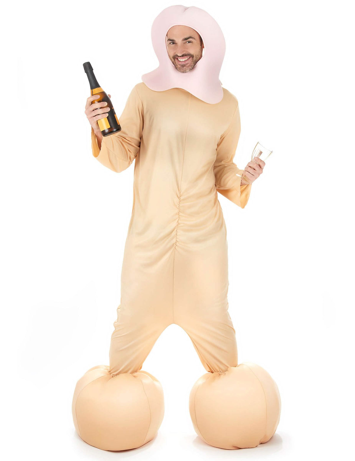 Kostým z piňa pre dospelý béžová a ružová