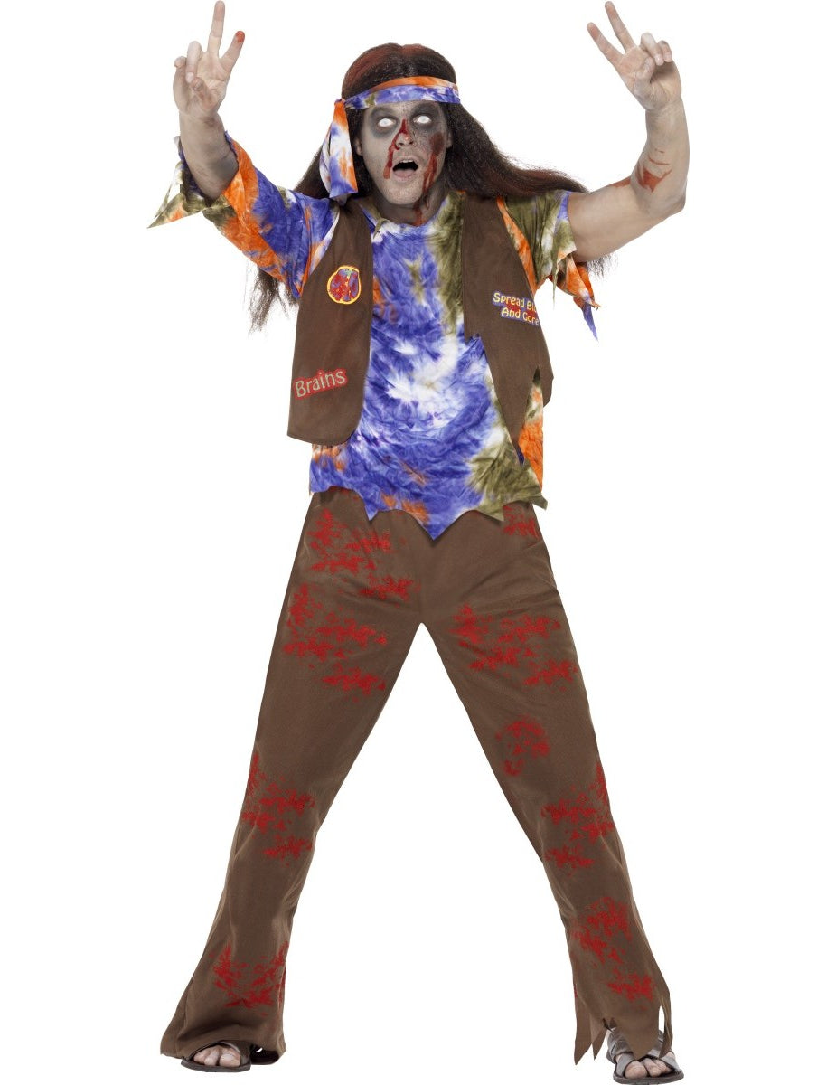 Hippie Halloween Hippie Zombie kostým