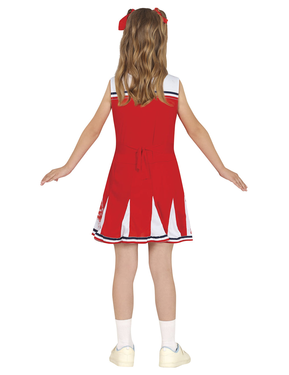 Vue de dos du déguisement zombie pompom girl pour fille