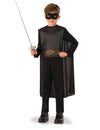 Déguisement classique Zorro pour garçon noir avec cape et masque