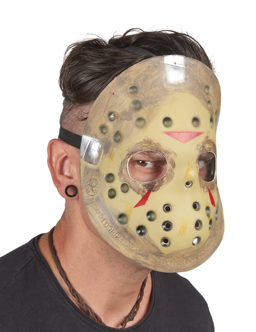 Bočný pohľad na polovičnú masku Jason Piatok 13.