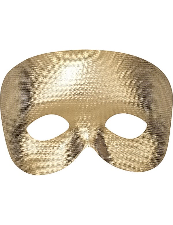 Demi-masque or pour adulte doré à effet maille