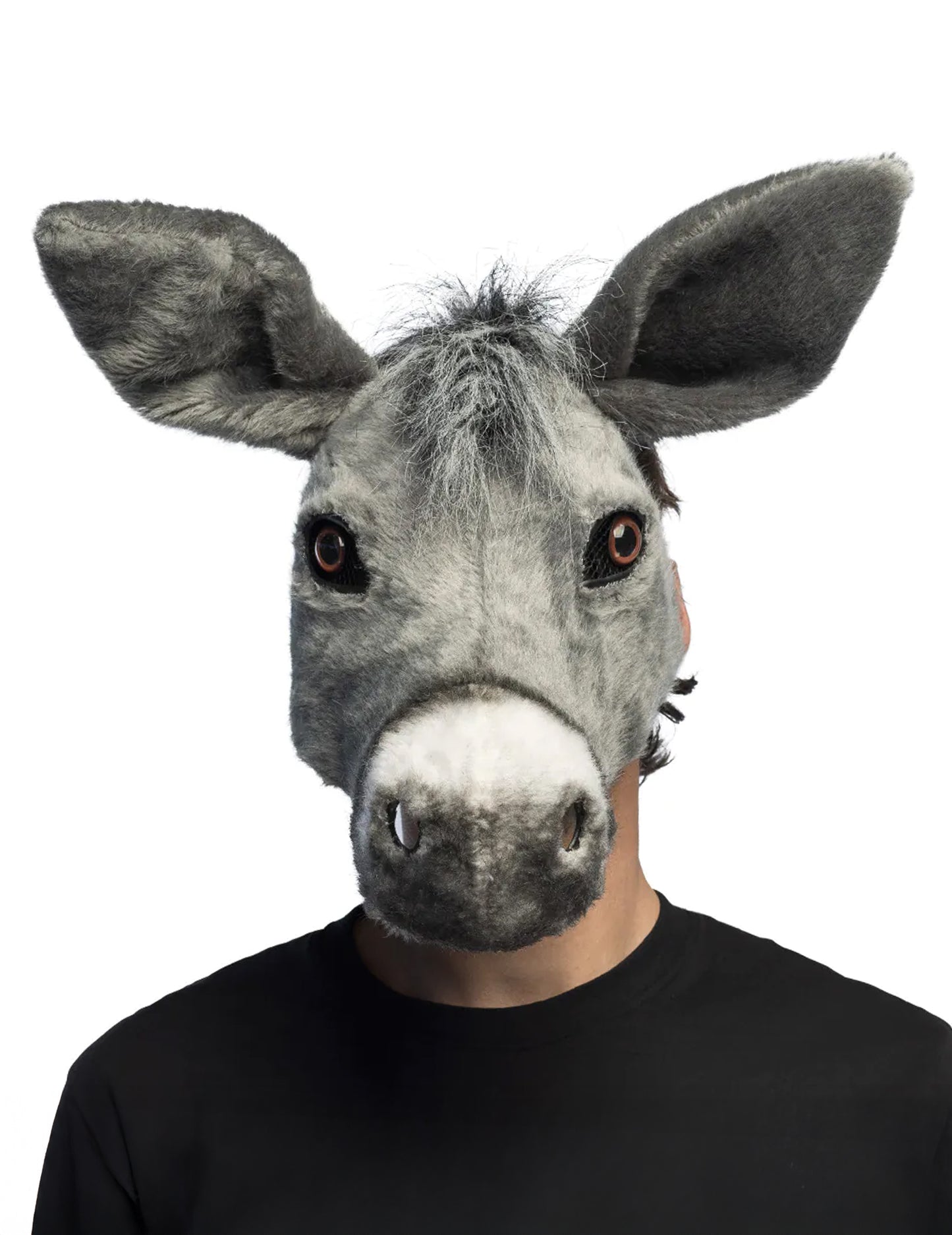 Polovičná plyšová maska osla pre dospelých 