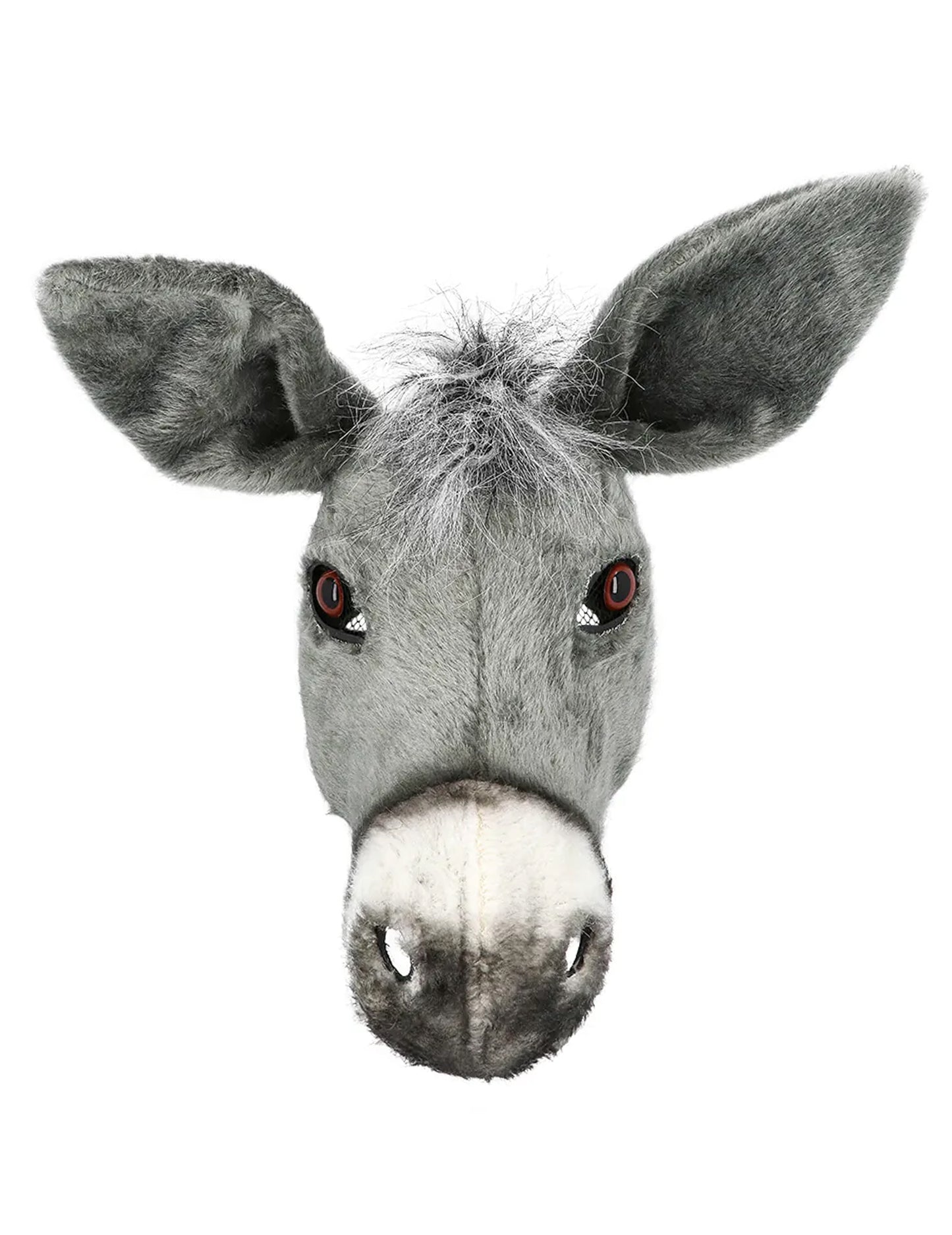 Polovičná plyšová maska osla pre dospelých 