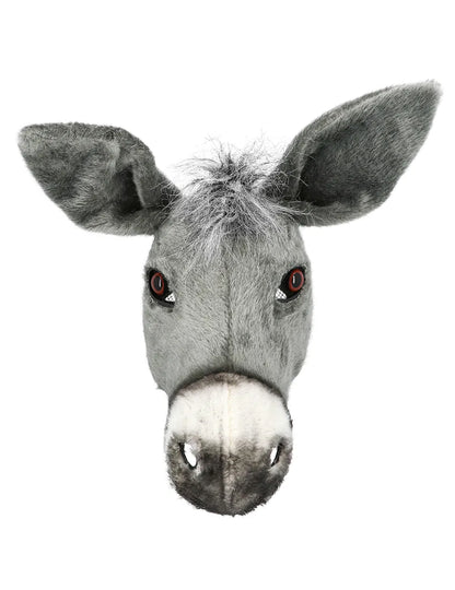 Polovičná plyšová maska osla pre dospelých 