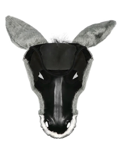 Polovičná plyšová maska osla pre dospelých 