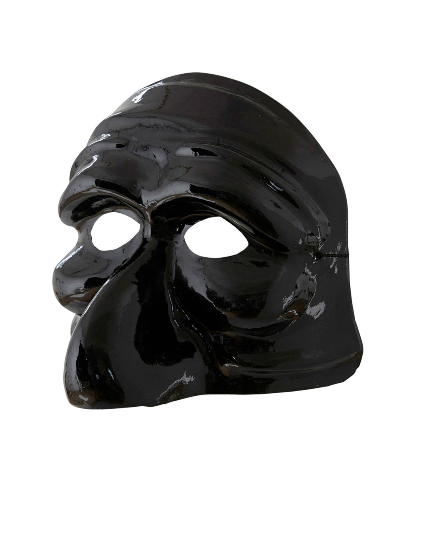 Polovičná maska polichinelle čierna pre dospelých 