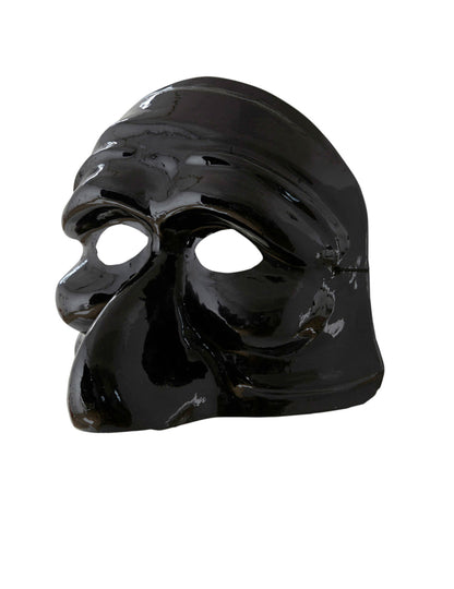 Polovičná maska polichinelle čierna pre dospelých 